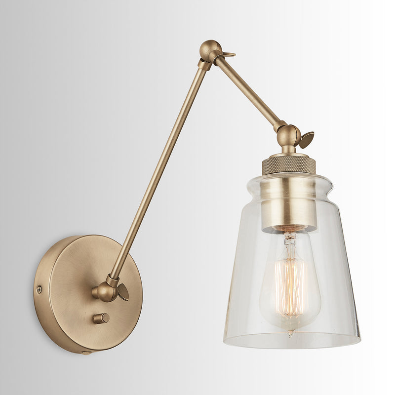 Capital Lighting 9D344A One Light Wall Sconce, Aged Brass