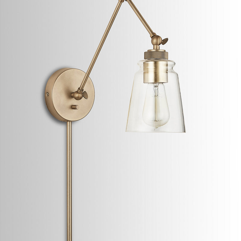 Capital Lighting 9D344A One Light Wall Sconce, Aged Brass