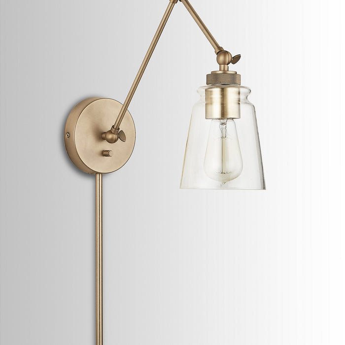 Capital Lighting 9D344A One Light Wall Sconce, Aged Brass