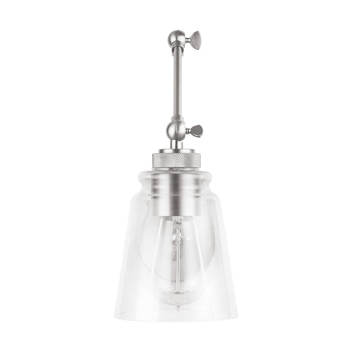 Capital Lighting 9D346A One Light Wall Sconce, Brushed Nickel