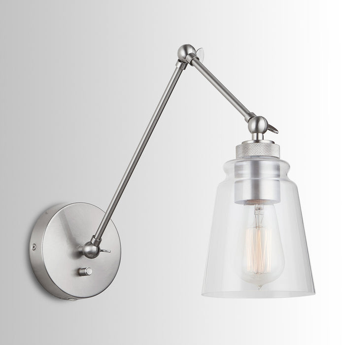 Capital Lighting 9D346A One Light Wall Sconce, Brushed Nickel