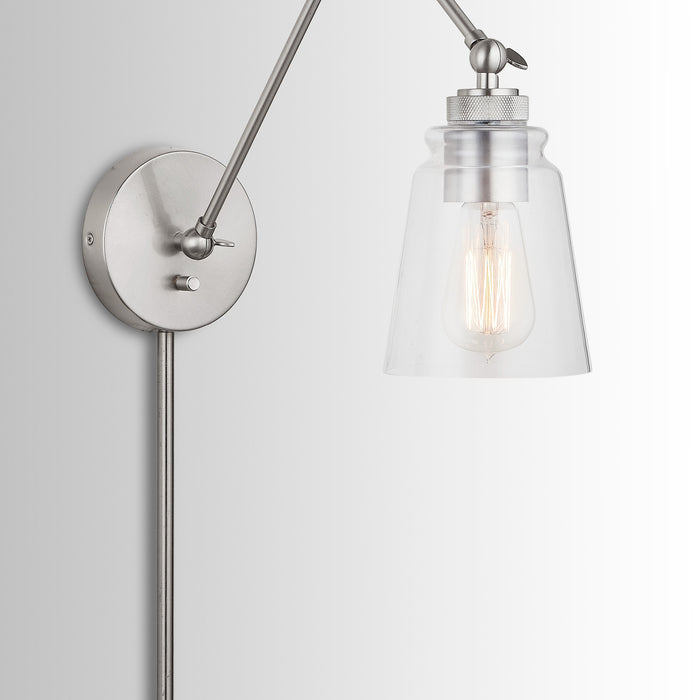 Capital Lighting 9D346A One Light Wall Sconce, Brushed Nickel