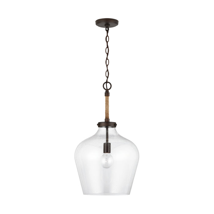 Capital Lighting 9F370A One Light Pendant, Bronze