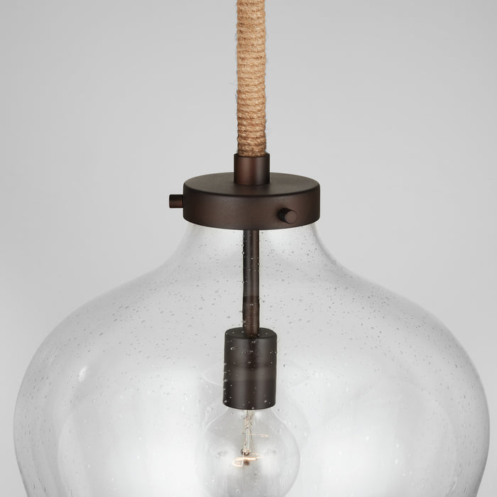 Capital Lighting 9F370A One Light Pendant, Bronze