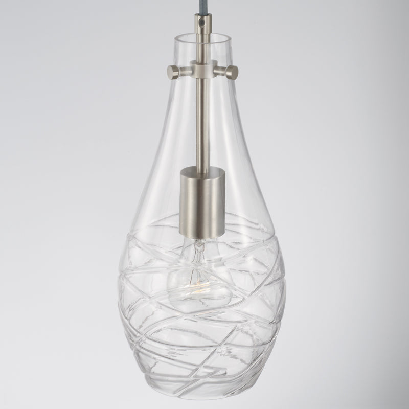 Capital Lighting AA1006BN One Light Pendant, Brushed Nickel
