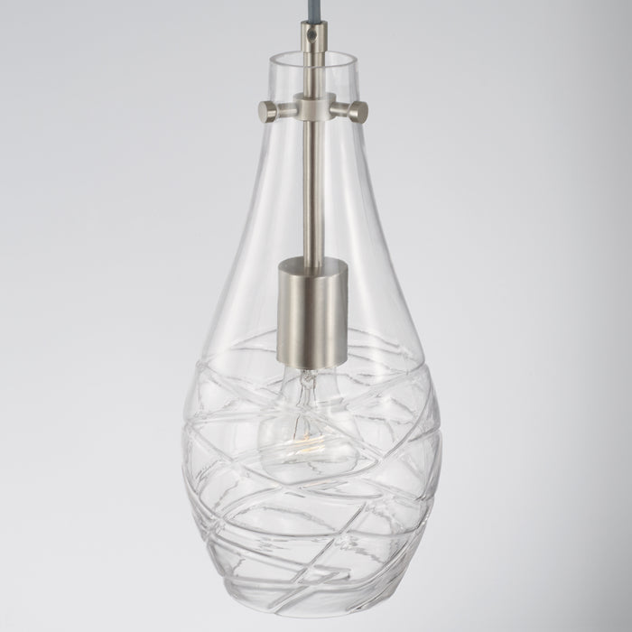 Capital Lighting AA1006BN One Light Pendant, Brushed Nickel