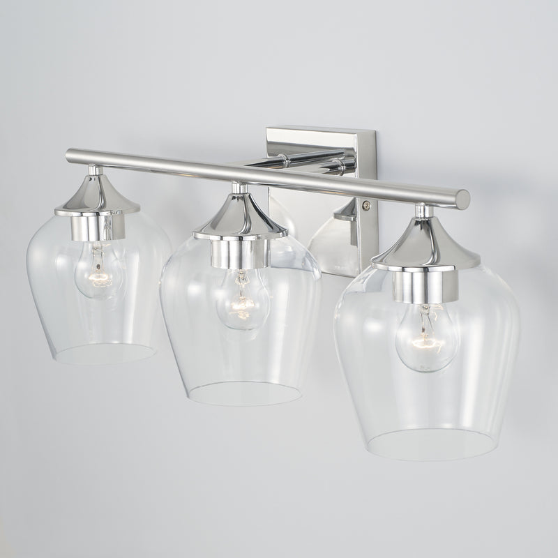 Capital Lighting AA1009CH Three Light Vanity, Chrome