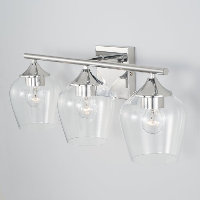 Capital Lighting AA1009CH Three Light Vanity, Chrome