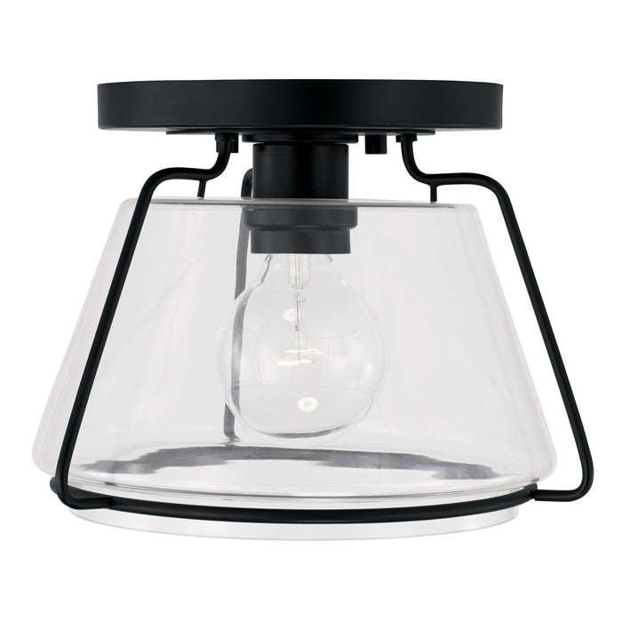 Capital Lighting AA1010MB One Light Flush Mount, Matte Black