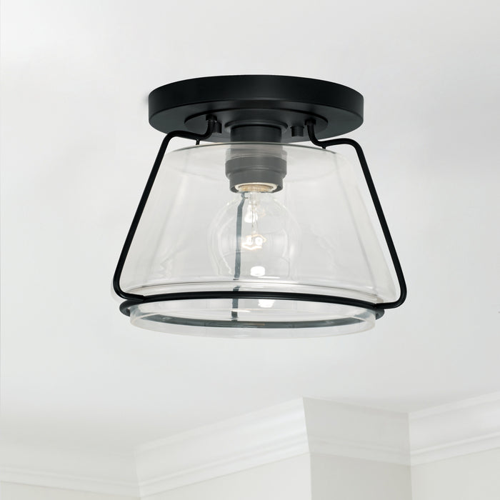 Capital Lighting AA1010MB One Light Flush Mount, Matte Black