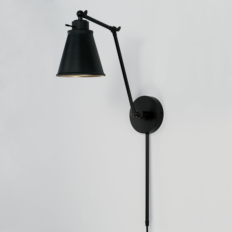 Capital Lighting AA1011MB One Light Wall Sconce, Matte Black
