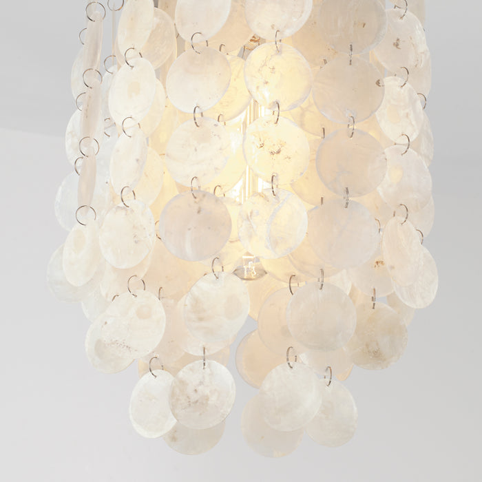 Capital Lighting AA1012PN One Light Pendant, Polished Nickel