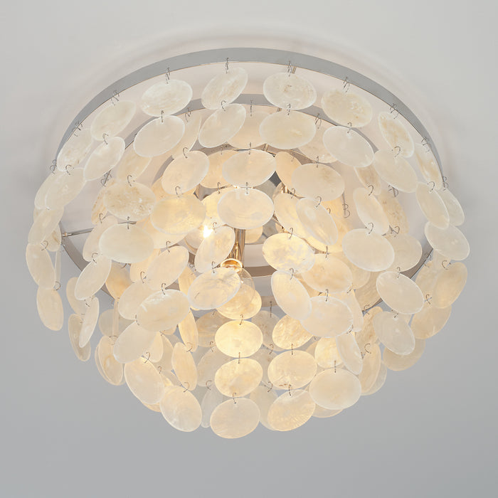 Capital Lighting AA1013PN Three Light Flush Mount, Polished Nickel