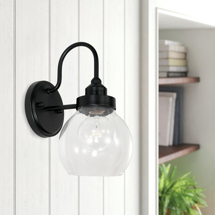 Capital Lighting AA1014MB One Light Wall Sconce, Matte Black