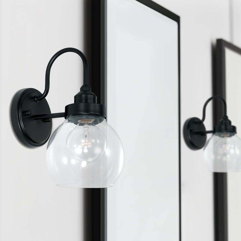Capital Lighting AA1014MB One Light Wall Sconce, Matte Black