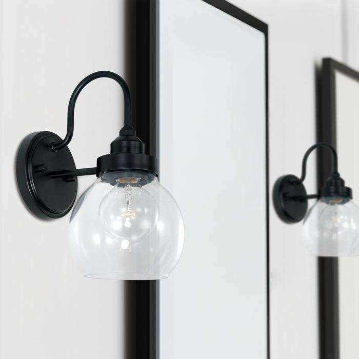 Capital Lighting AA1014MB One Light Wall Sconce, Matte Black