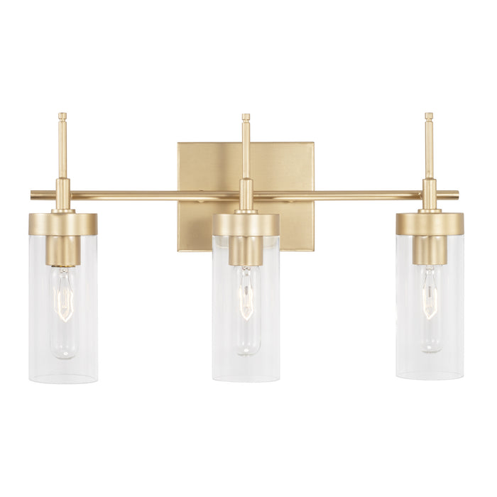 Capital Lighting AA1015SF Three Light Vanity, Soft Gold