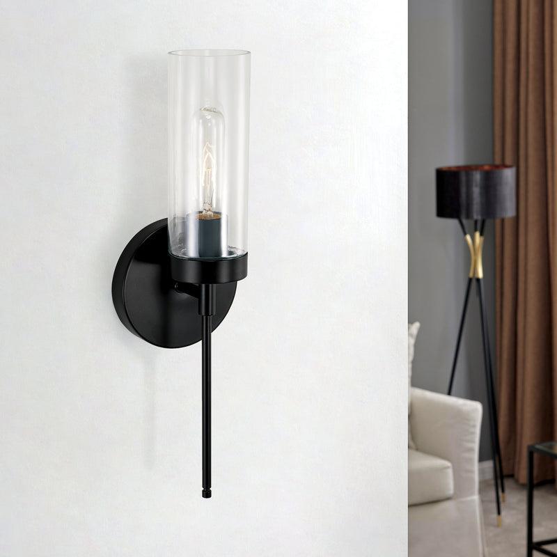 Capital Lighting AA1016MB One Light Wall Sconce, Matte Black