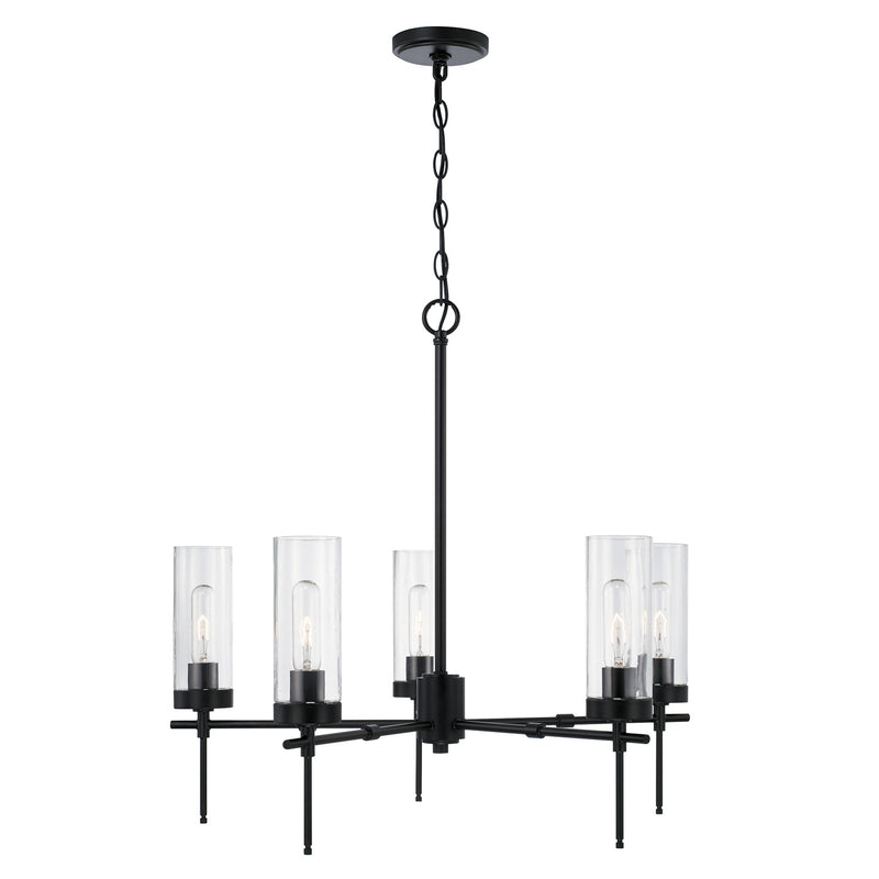 Capital Lighting AA1017MB Five Light Chandelier, Matte Black