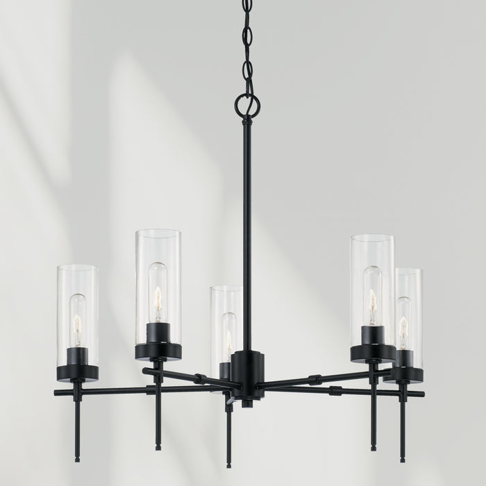 Capital Lighting AA1017MB Five Light Chandelier, Matte Black