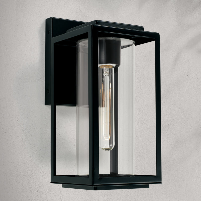 Capital Lighting AA1018MB One Light Outdoor Wall Lantern, Matte Black