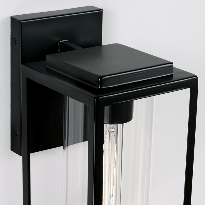 Capital Lighting AA1018MB One Light Outdoor Wall Lantern, Matte Black
