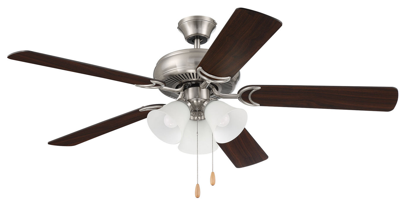 Craftmade DCF52BNK5C3W 52"Ceiling Fan, Brushed Polished Nickel