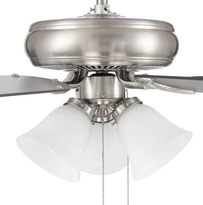 Craftmade DCF52BNK5C3W 52"Ceiling Fan, Brushed Polished Nickel