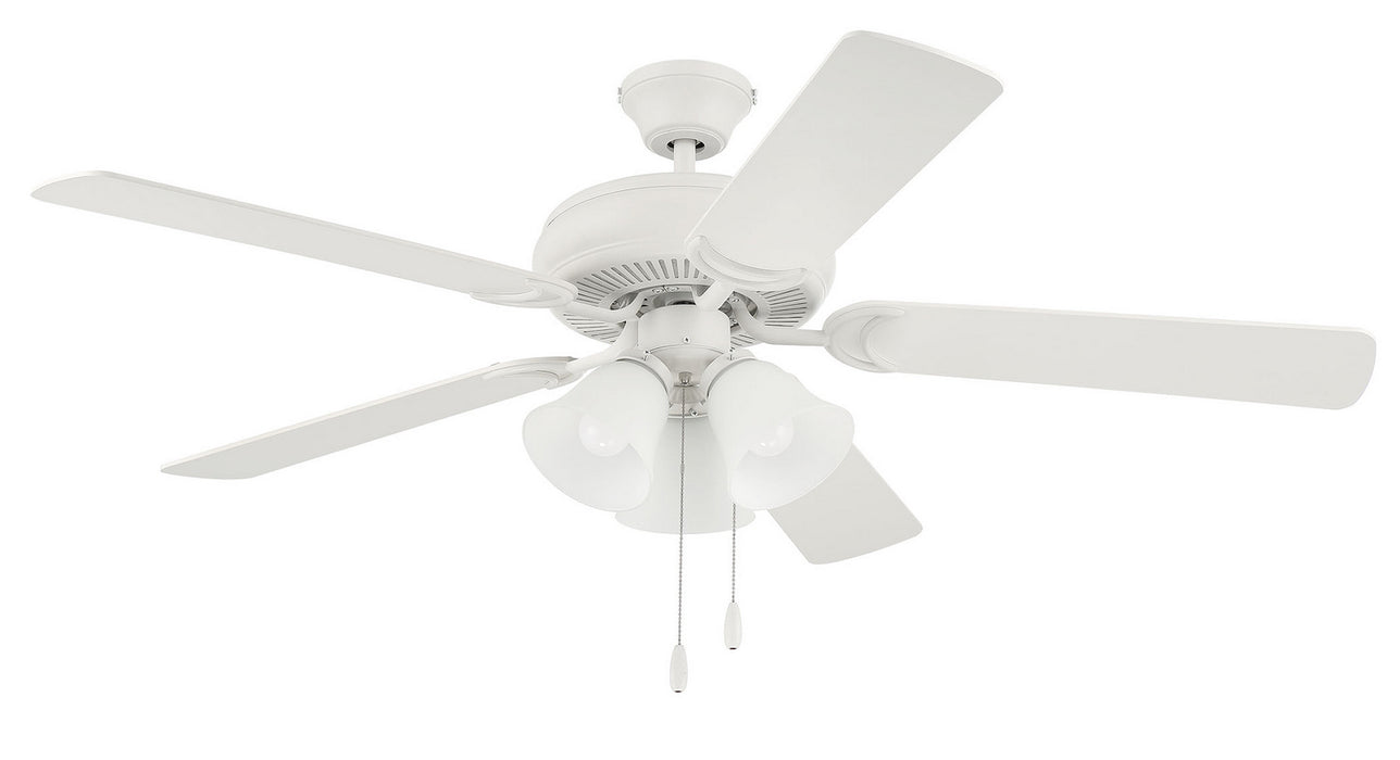 Craftmade DCF52W5C3W 52"Ceiling Fan, Matte White