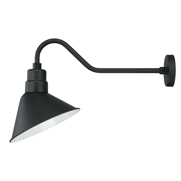 Capital Lighting 936309BK Outdoor Goose Neck Wall Mount, Black