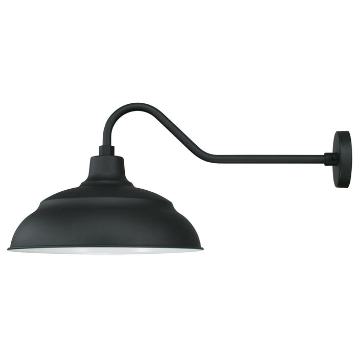 Capital Lighting 936309BK Outdoor Goose Neck Wall Mount, Black