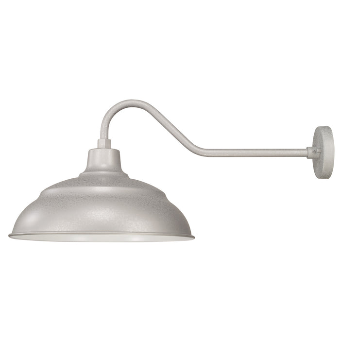 Capital Lighting 936309GV Outdoor Goose Neck Wall Mount, Galvanized