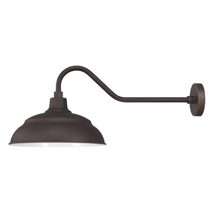 Capital Lighting 936309OZ Outdoor Goose Neck Wall Mount, Oiled Bronze