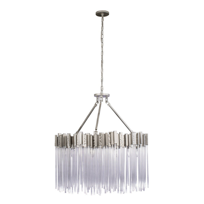 Varaluz 309P09RN Nine Light Pendant, Rainy Night