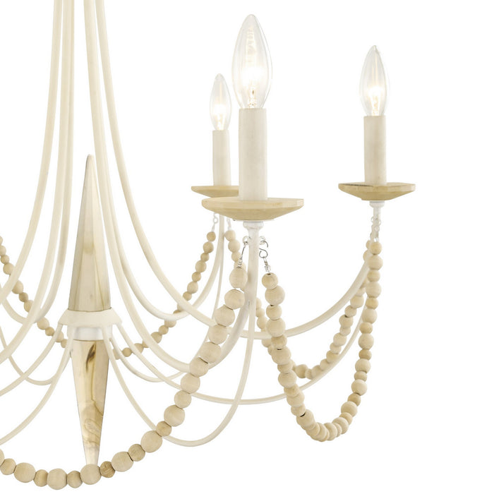 Varaluz 350C06CW Six Light Chandelier, Country White