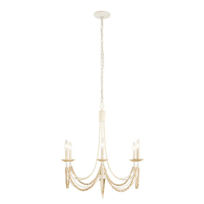 Varaluz 350C06CW Six Light Chandelier, Country White