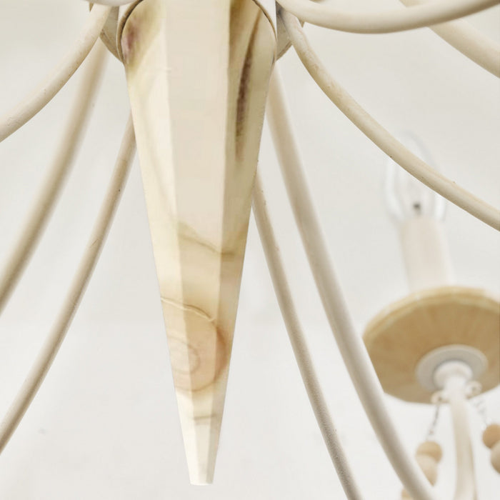 Varaluz 350C06CW Six Light Chandelier, Country White
