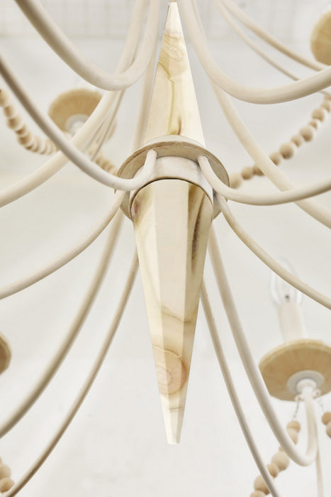 Varaluz 350C10CW Ten Light Chandelier, Country White