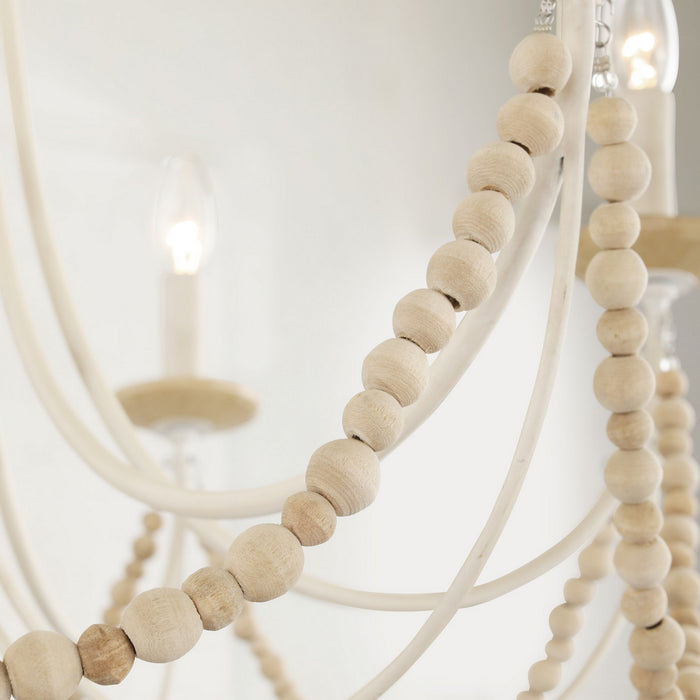 Varaluz 350C10CW Ten Light Chandelier, Country White