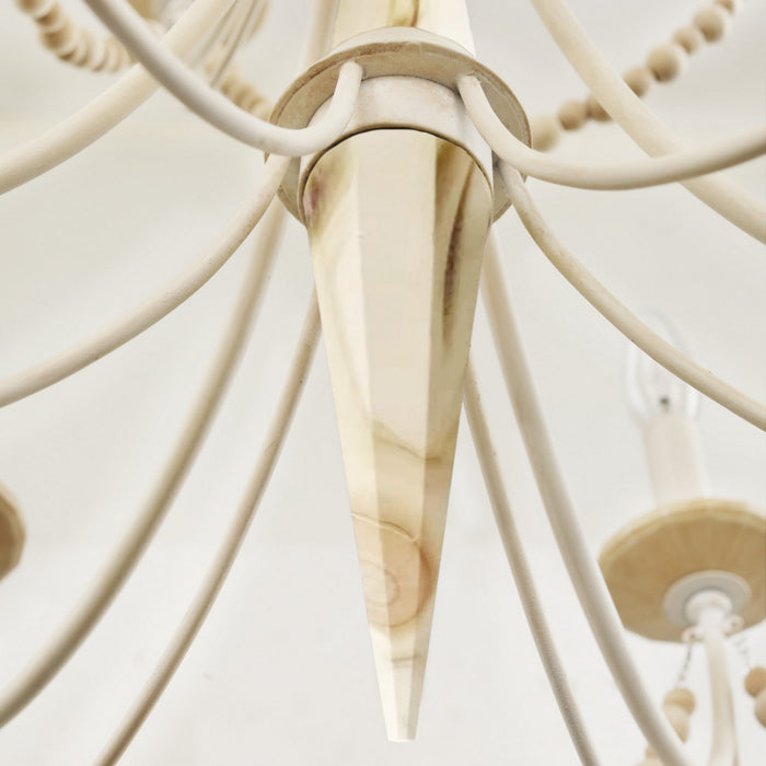 Varaluz 350C18CW 18 Light Chandelier, Country White