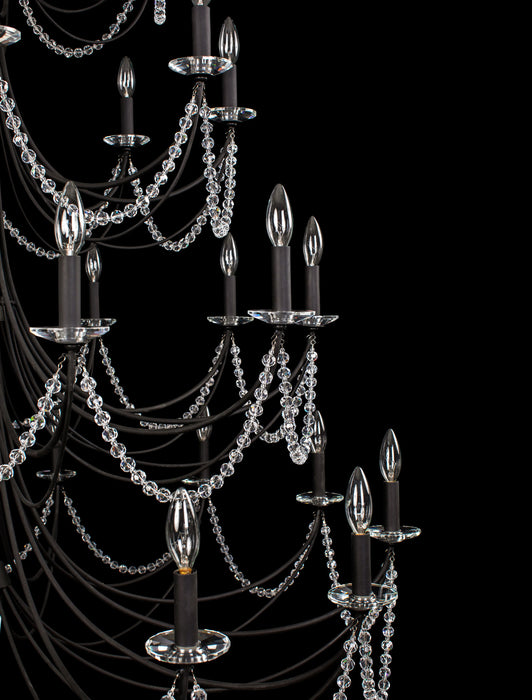 Varaluz 350C40CB 40 Light Chandelier, Carbon