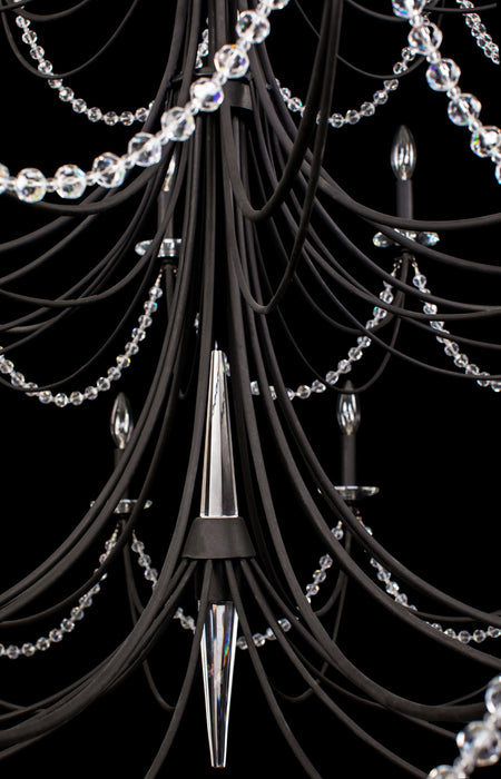Varaluz 350C40CB 40 Light Chandelier, Carbon