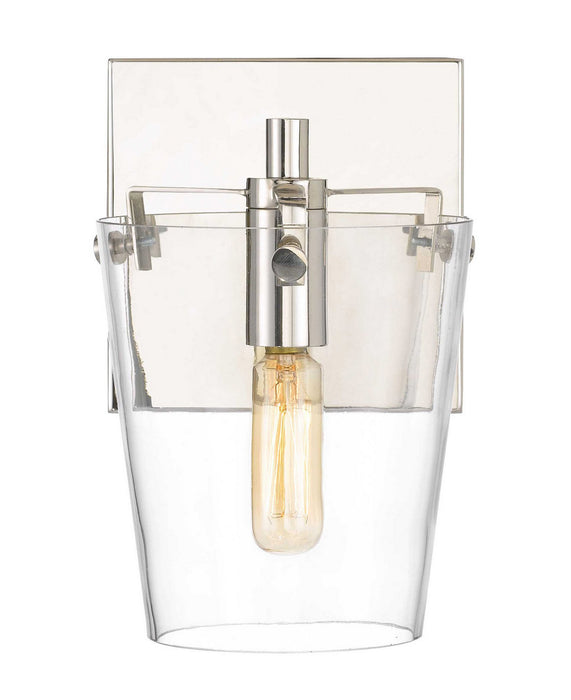 Varaluz 351B01BLPN One Light Bath, Black/Polished Nickel