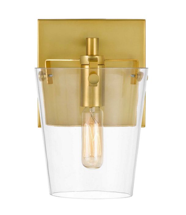 Varaluz 351B01BLSB One Light Bath, Black/Satin Brass
