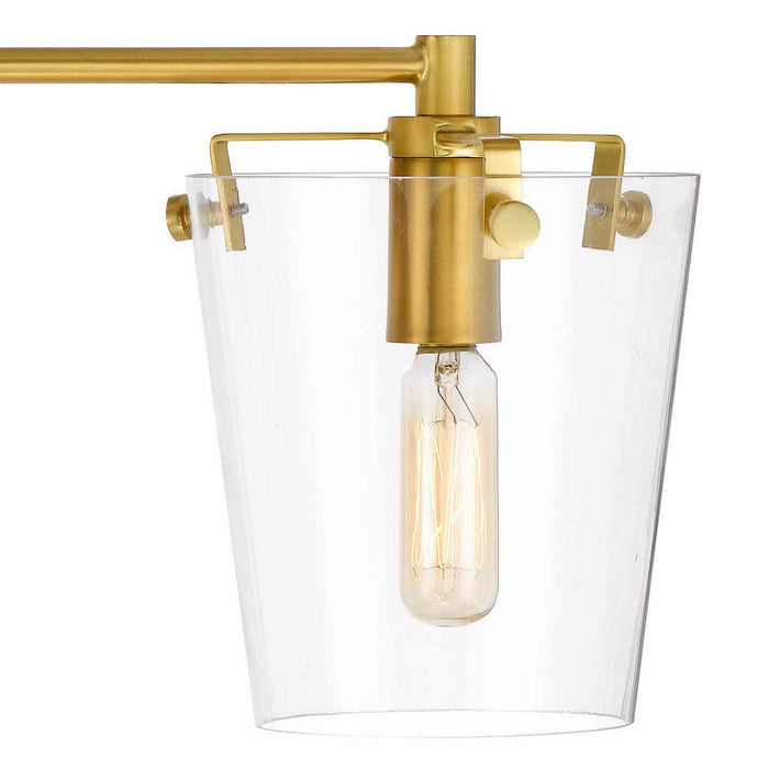 Varaluz 351B03BLSB Three Light Bath, Black/Satin Brass
