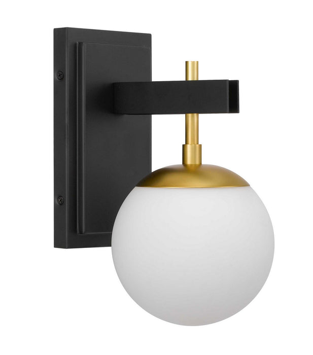 Varaluz 352B01BLSB One Light Bath, Black/Satin Brass