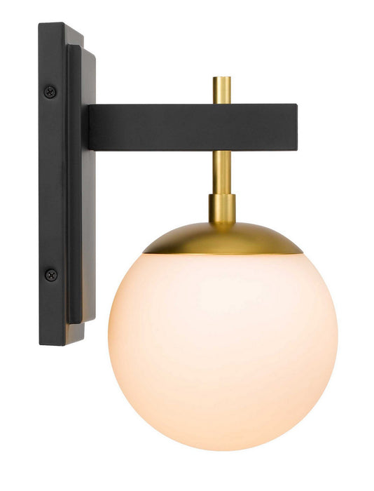Varaluz 352B01BLSB One Light Bath, Black/Satin Brass
