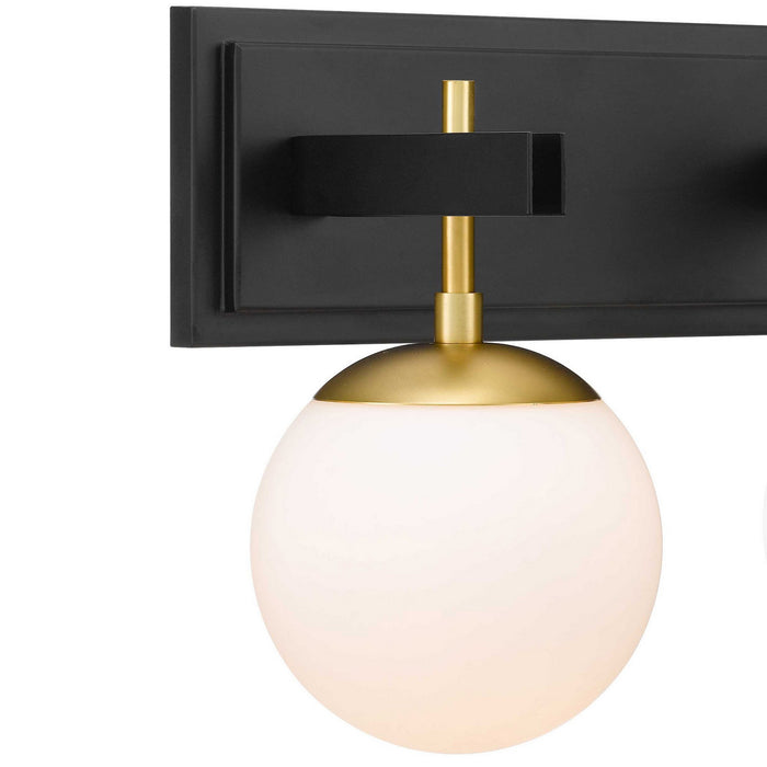 Varaluz 352B02BLSB Two Light Bath, Black/Satin Brass