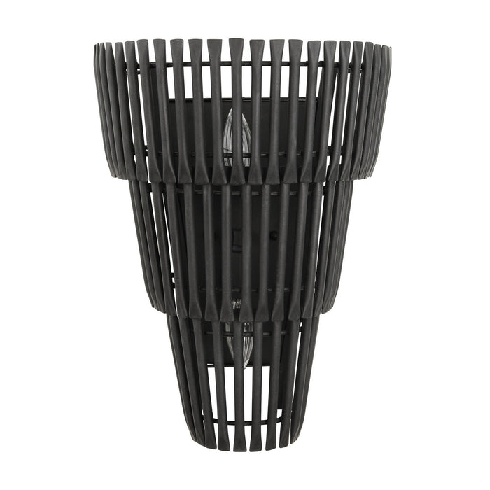 Varaluz 355W02CB Two Light Wall Sconce, Carbon Black