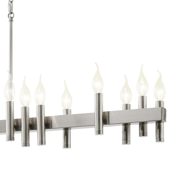 Varaluz 357N16SN 16 Light Linear Pendant, Satin Nickel